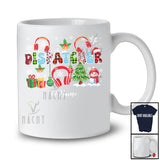 Personalized Custom Name Dispatcher; Joyful Christmas Cosplay Snowing Leopard Plaid T-Shirt