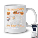 Personalized Custom Name Dispatcher's Got Bone Moves; Joyful Halloween Pumpkin Skeletons T-Shirt