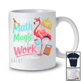 Personalized Custom Name Do Math Not Magic; Lovely Back To School Flamingo Math Teacher T-Shirt
