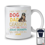 Personalized Custom Name Dog Dad Great Grandpa, Vintage Father's Day Landseer, Family T-Shirt
