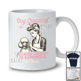 Personalized Custom Name Dog Groomer Therapy Is Expensive; Humorous Women Proud Jobs T-Shirt