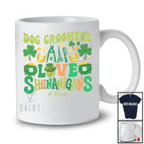 Personalized Custom Name Dog Groomers Love Shenanigans; Proud St. Patrick's Day Jobs Shamrock T-Shirt