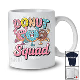 Personalized Custom Name Donut Squad; Adorable Three Donut Dancing Food; Family Group T-Shirt