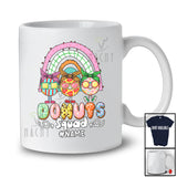 Personalized Custom Name Donut Squad; Amusing Leopard Three Donuts Wearing Sunglasses; Rainbow T-Shirt