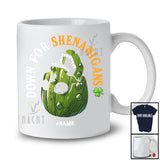 Personalized Custom Name Down For Shenanigans; Humorous St. Patrick's Day Skull Pickle T-Shirt