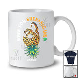 Personalized Custom Name Down For Shenanigans; Humorous St. Patrick's Day Skull Pineapple T-Shirt