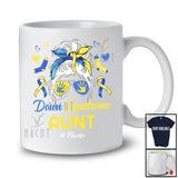 Personalized Custom Name Down Syndrome Aunt; Lovely Mother's Day Messy Bun Hair; Family T-Shirt