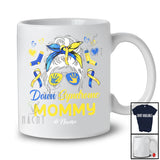 Personalized Custom Name Down Syndrome Mommy; Lovely Mother's Day Messy Bun Hair; Family T-Shirt