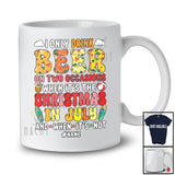 Personalized Custom Name Drink Beer On Two Occasions; Joyful Christmas In July Drinking Groovy T-Shirt