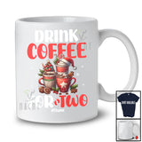 Personalized Custom Name Drink Coffee For Two; Adorable Christmas Coffee Pregnancy; Family T-Shirt