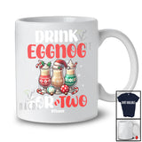 Personalized Custom Name Drink Eggnog For Two; Adorable Christmas Eggnog Pregnancy; Family T-Shirt