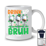 Personalized Custom Name Drink Up; Joyful St. Patrick's Day Three Wine Glasses; Drunk Drinking T-Shirt
