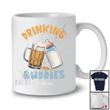 Personalized Custom Name Drinking Buddies; Joyful Father's Day Beer Milk Bottle; Family T-Shirt