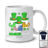 Personalized Custom Name Drinking Squad; Fantastic St. Patrick's Day Three Beer US Flag Glasses T-Shirt
