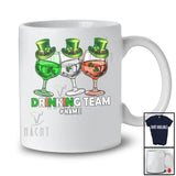 Personalized Custom Name Drinking Team; Joyful St. Patrick's Day Three Wine Glasses Irish Drunker T-Shirt