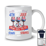Personalized Custom Name Drinking Until I See Stars Stripes; Amusing 4th Of July Drunker Wine T-Shirt