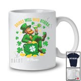 Personalized Custom Name Drinks Well; Joyful St. Patrick's Day Leprechaun Drinking Martini Cocktail T-Shirt