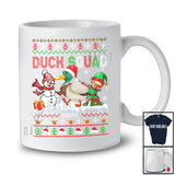 Personalized Custom Name Duck Squad; Amazing Christmas Sweater Snowman Dabbing Elf; Animal T-Shirt