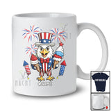 Personalized Custom Name Eagle Ice Cream; Joyful 4th Of July American Flag; Patriotic T-Shirt