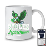 Personalized Custom Name Eagles Leprechaun; Cheerful St. Patrick's Day Flying Eagles With Shamrock T-Shirt