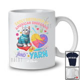 Personalized Custom Name Easily Distracted By American Shorthair And Yarn; Lovely Knitting Heart T-Shirt