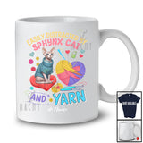 Personalized Custom Name Easily Distracted By Sphynx Cat And Yarn; Lovely Knitting Heart T-Shirt