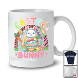 Personalized Custom Name Easter Bunny; Joyful Easter Leopard Rainbow; Eggs Hunting T-Shirt