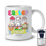 Personalized Custom Name Easter Squad; Lovely Three Bunny Llamas Hunting Easter Eggs T-Shirt