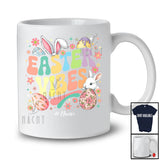Personalized Custom Name Easter Vibes; Lovely Easter Flowers Bunny Eggs Hunt; Family T-Shirt