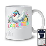 Personalized Custom Name Egg Hunter; Joyful Easter Custom Name Camo Chicken Sunglasses T-Shirt