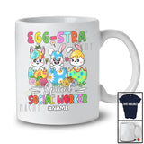 Personalized Custom Name Egg-Stra Special Social Worker; Amazing Easter Extra Three Bunnies In Eggs T-Shirt