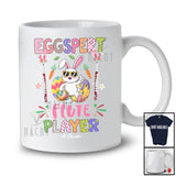 Personalized Custom Name Eggspert Flute Player; Joyful Easter Egg Expert; Musical Instrument T-Shirt