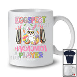 Personalized Custom Name Eggspert Harmonica Player; Joyful Easter Egg Expert; Musical Instrument T-Shirt