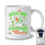 Personalized Custom Name Electrician Or Drunk Irish; Happy St. Patrick's Day Shamrock; Drinking T-Shirt