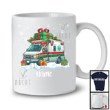 Personalized Custom Name Elf Driving Ambulance, Adorable Christmas ELF Driver, X-mas Team T-Shirt