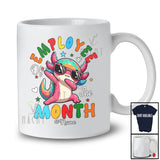 Personalized Custom Name Employee Of The Month; Joyful Dabbing Axolotl Women Girl Family T-Shirt