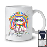 Personalized Custom Name Equal Rights Or I Bites; Adorable LGBTQ Pride Gay Cat Rainbow T-Shirt