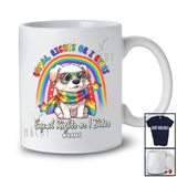 Personalized Custom Name Equal Rights Or I Bites; Adorable LGBTQ Pride Gay Dog Lover Rainbow T-Shirt