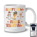 Personalized Custom Name Fall Make Them All; Adorable Thanksgiving Three Bartender Tools; Jobs T-Shirt