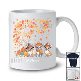 Personalized Custom Name Fall Tree Chihuahua Owner; Lovely Thanksgiving Fall Tree Pumpkin Family T-Shirt