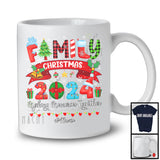 Personalized Custom Name Family Christmas 2024 Memories; Fantastic Plaid X-mas Santa Family T-Shirt