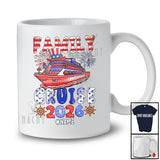 Personalized Custom Name Family Cruise 2026; Awesome 4th Of July US Flag Cruise Ship T-Shirt