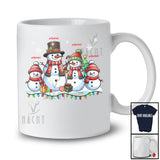 Personalized Custom Name Family Snowman; Joyful Christmas Mom Dad Son Daughter; Snowing T-Shirt