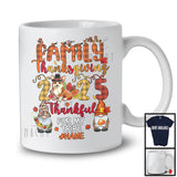 Personalized Custom Name Family Thanksgiving 2025; Thankful Plaid Corgi Turkey Gnomes T-Shirt