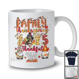 Personalized Custom Name Family Thanksgiving 2025; Thankful Plaid Dachshund Turkey Gnomes T-Shirt