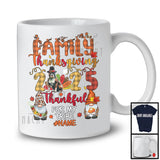 Personalized Custom Name Family Thanksgiving 2025; Thankful Plaid Pit Bull Turkey Gnomes T-Shirt