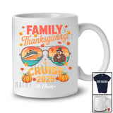 Personalized Custom Name Family Thanksgiving Cruise 2025; Lovely Sunglasses Fall Turkey T-Shirt