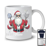 Personalized Custom Name Farmer Santa, Joyful Christmas Santa Snowing, Careers Group T-Shirt