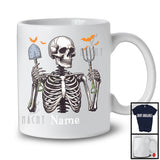 Personalized Custom Name Farmer Skeleton, Horror Halloween Costume Proud Careers Group T-Shirt