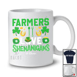 Personalized Custom Name Farmers Love Shenanigans; Proud St. Patrick's Day Farmer Shamrock T-Shirt